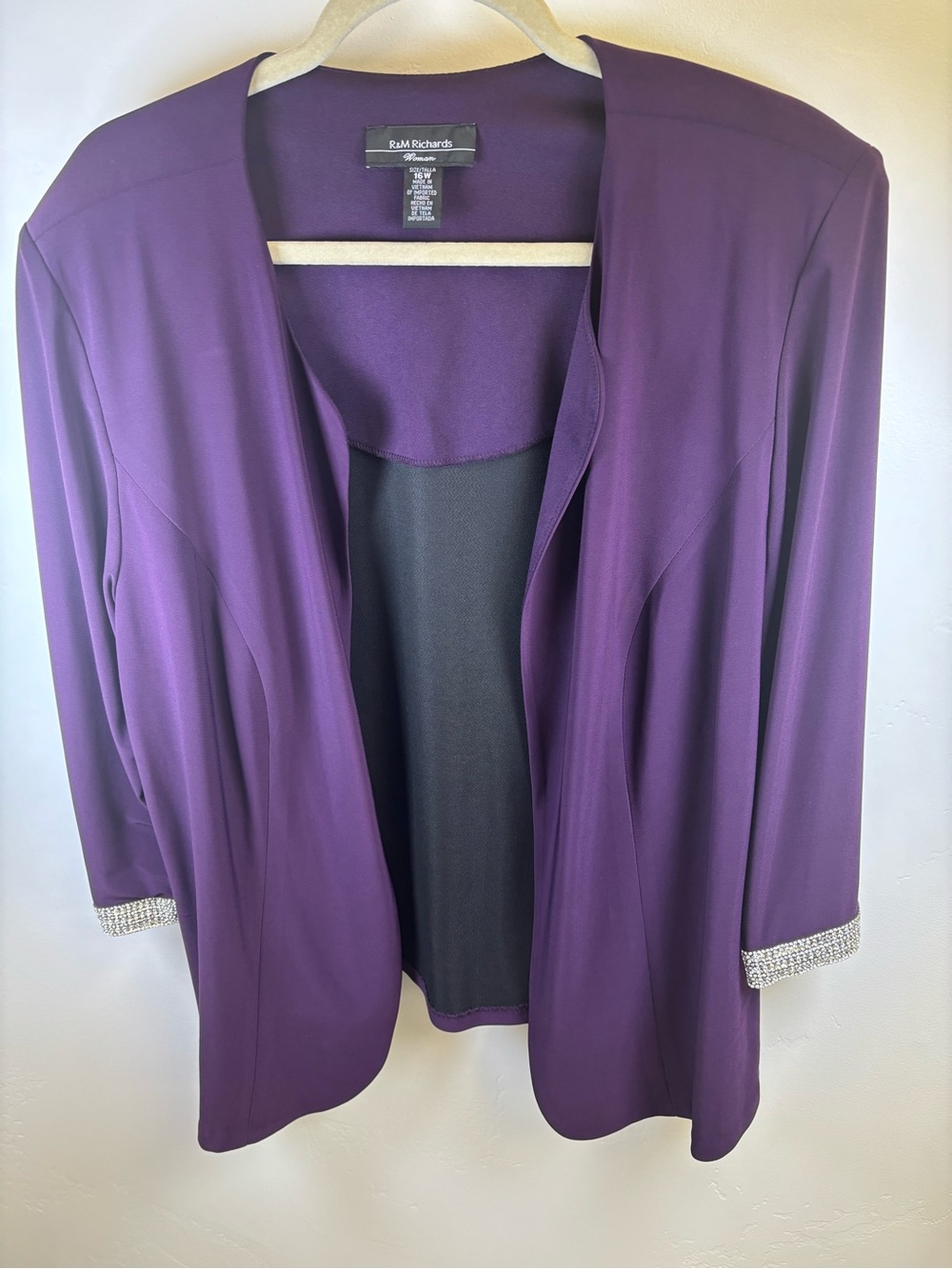 RM RICHARDS PANTS SUIT 3 PIECE
WOMEN 16 W PLUM PURPLE POLYESTER - Picture 11 of 15